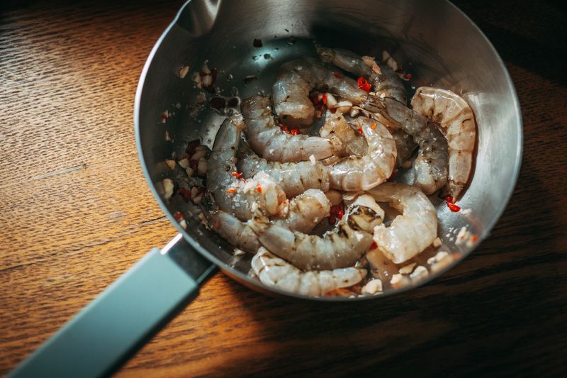 Shrimp Scampi Piada with lemon garlic butter